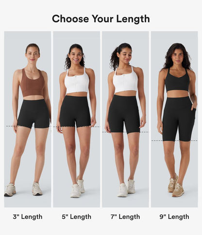 CurveLift™ High Waisted Tummy Control Pocket Shaping Training Biker Shorts 7''