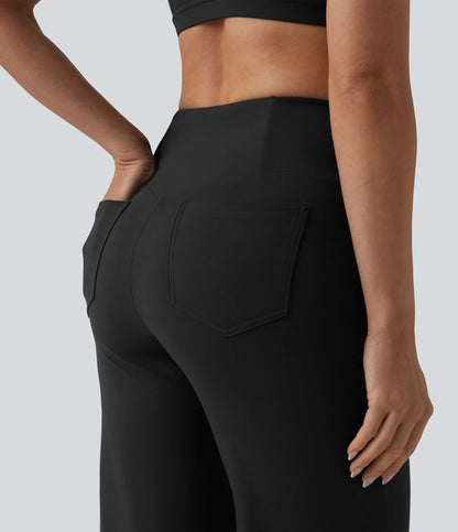 CurveLift™ High Waisted Tummy Control Yoga Straight Leg Pants with Pockets