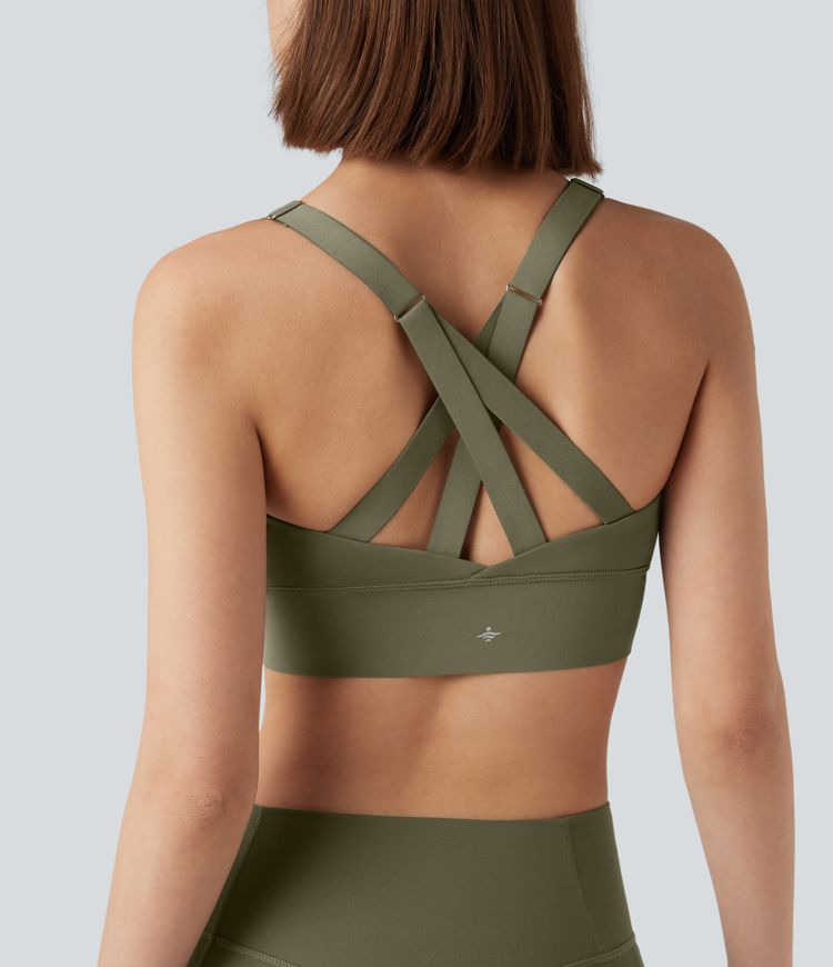 CurveLift™ Medium Support Push Up Zipper Adjustable Buckle Quick Dry Running
