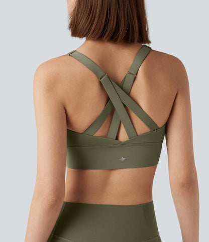 CurveLift™ Medium Support Push Up Zipper Adjustable Buckle Quick Dry Running