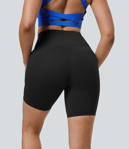 CurveLift™ High Waisted Tummy Control Pocket Shaping Training Biker Shorts 7''