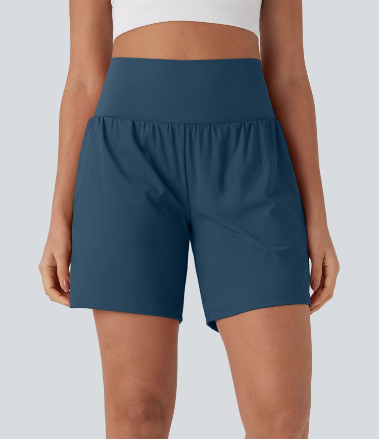 CurveLift™ Super High Waisted 2-in-1 Cool Touch Yoga Shorts 7" with Pockets