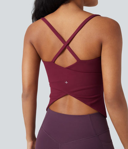 CurveLift™ Back Crossover Hem Yoga Cami Top