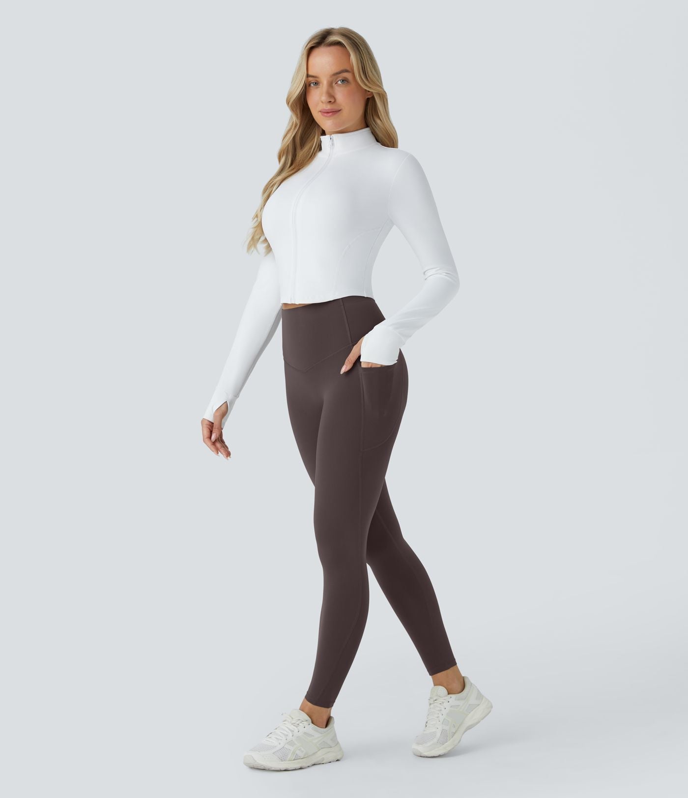 Dark Brown CurveLift shapewear tights tummy control butt lifting