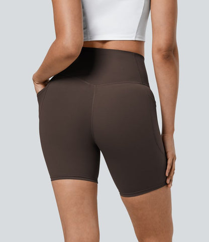CurveLift™ High Waisted Tummy Control Pocket Shaping Training Biker Shorts 7''