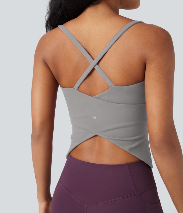 CurveLift™ Back Crossover Hem Yoga Cami Top