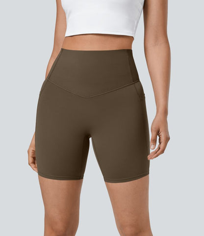 CurveLift™ High Waisted Tummy Control Pocket Shaping Training Biker Shorts 7''