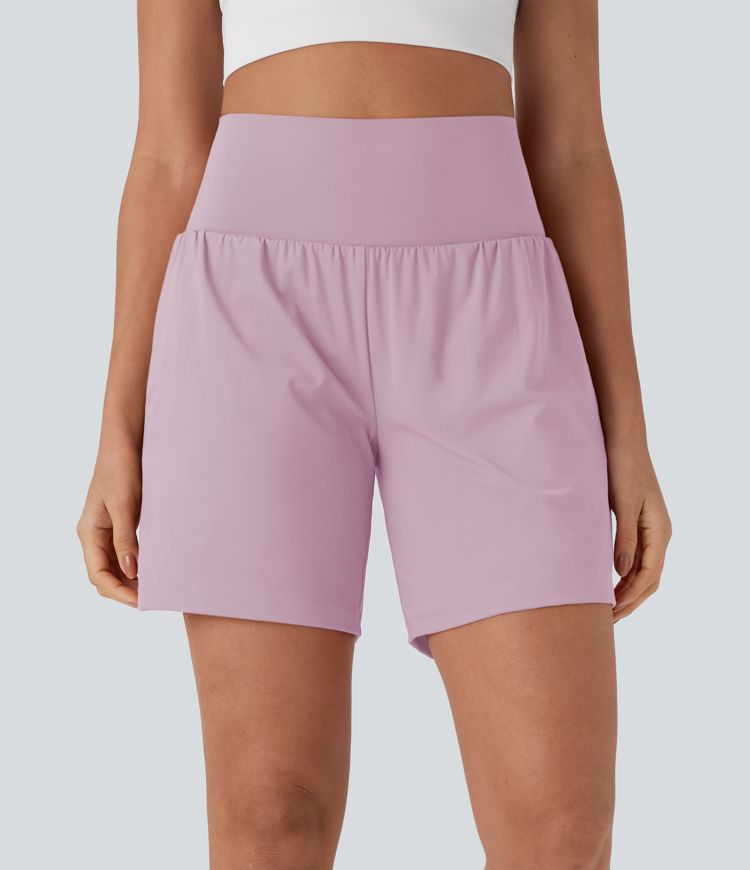 CurveLift™ Super High Waisted 2-in-1 Cool Touch Yoga Shorts 7" with Pockets