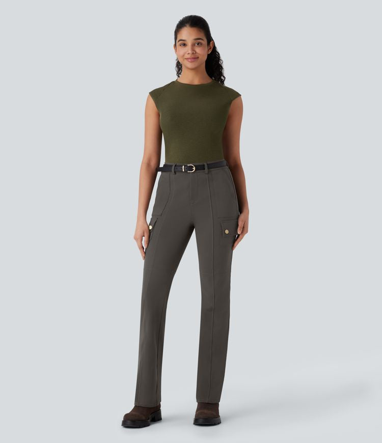 CurveLift™ Mid Rise Pockets Hiking Cargo Bootcut Pants