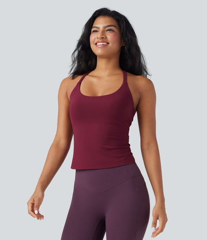 CurveLift™ Back Crossover Hem Yoga Cami Top