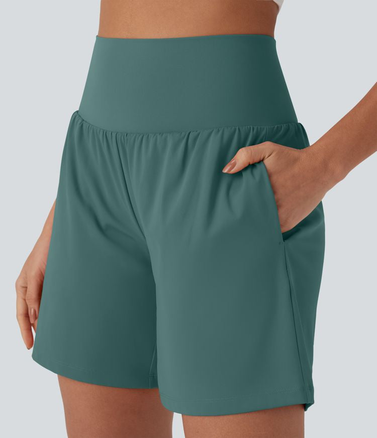 CurveLift™ Super High Waisted 2-in-1 Cool Touch Yoga Shorts 7" with Pockets