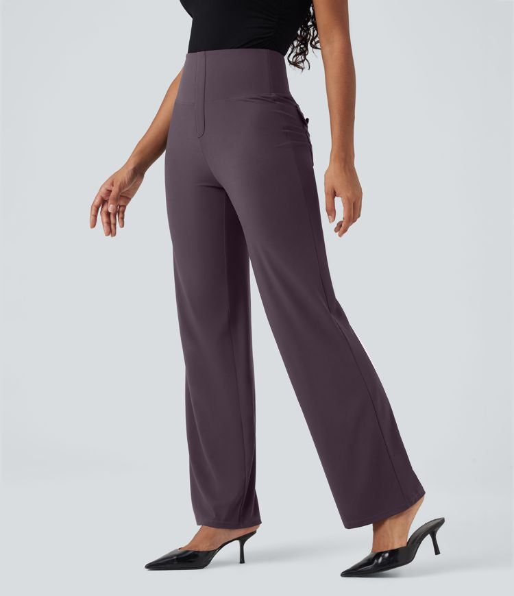 CurveLift™ High Waisted Tummy Control Straight Leg Work Pants