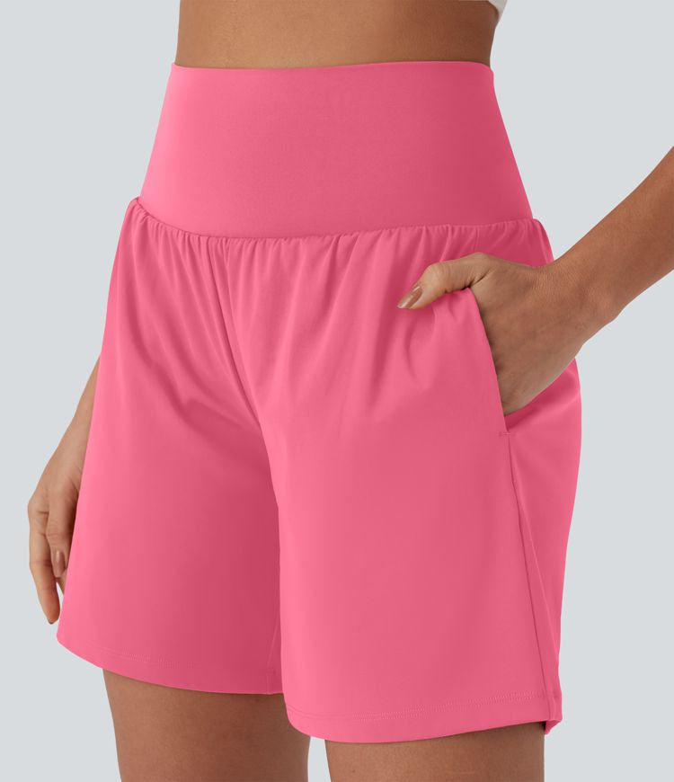 CurveLift™ Super High Waisted 2-in-1 Cool Touch Yoga Shorts 7" with Pockets