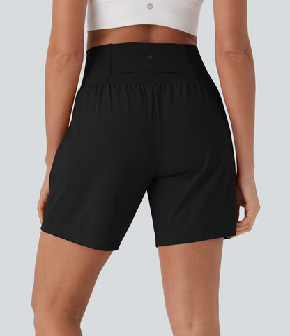 CurveLift™ Super High Waisted 2-in-1 Cool Touch Yoga Shorts 7" with Pockets