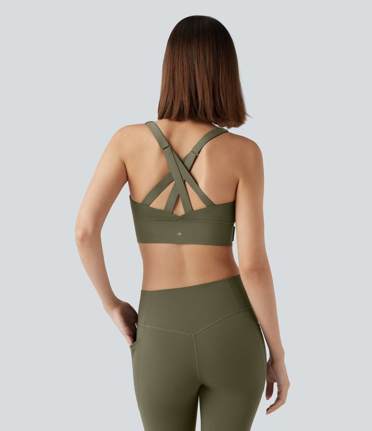 CurveLift™ Medium Support Push Up Zipper Adjustable Buckle Quick Dry Running