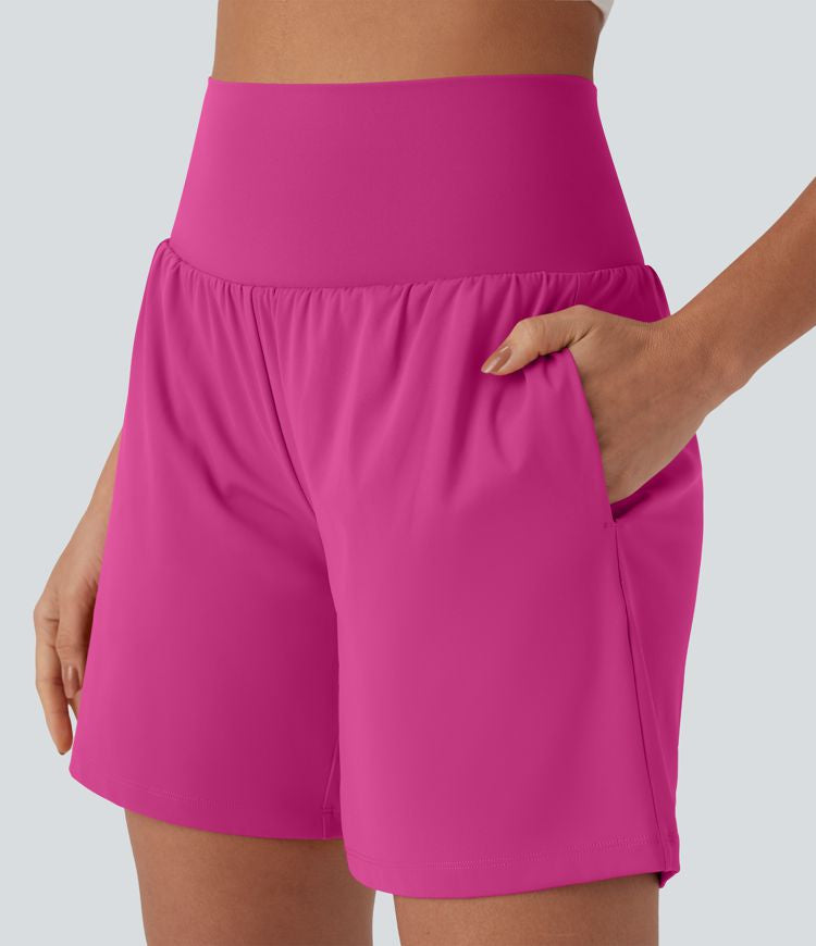 CurveLift™ Super High Waisted 2-in-1 Cool Touch Yoga Shorts 7" with Pockets