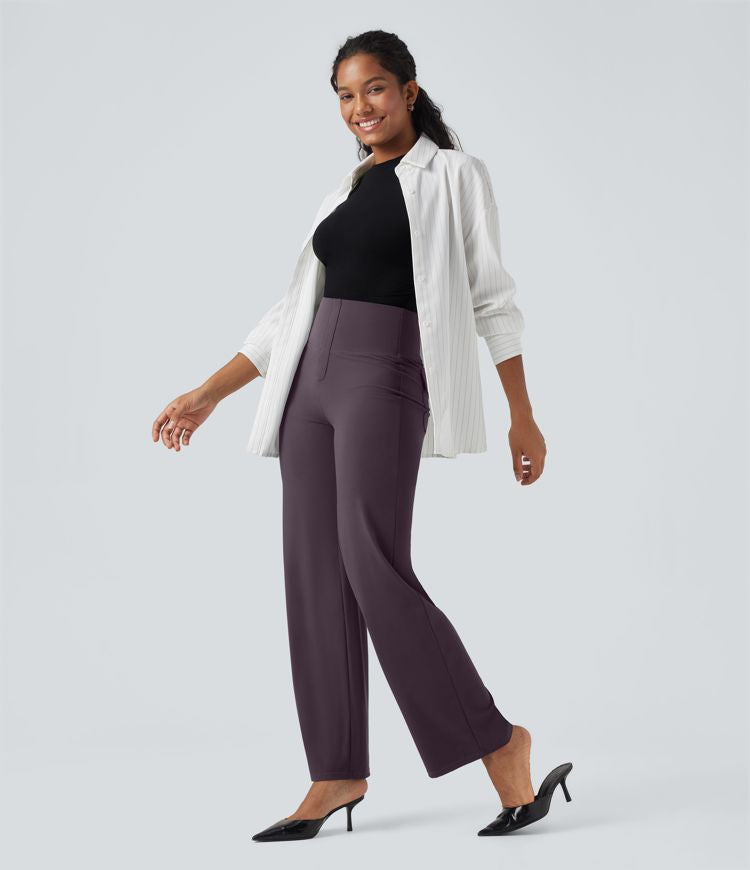 CurveLift™ High Waisted Tummy Control Straight Leg Work Pants