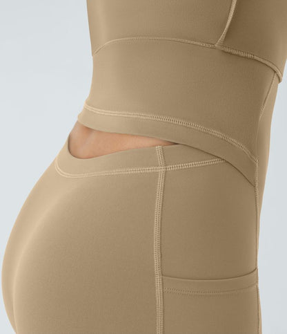 CurveLift™ Airy Backless Twisted Flare Low Support Dance Active Dress-Longer Length-Easy Peezy Edition A-C Cups
