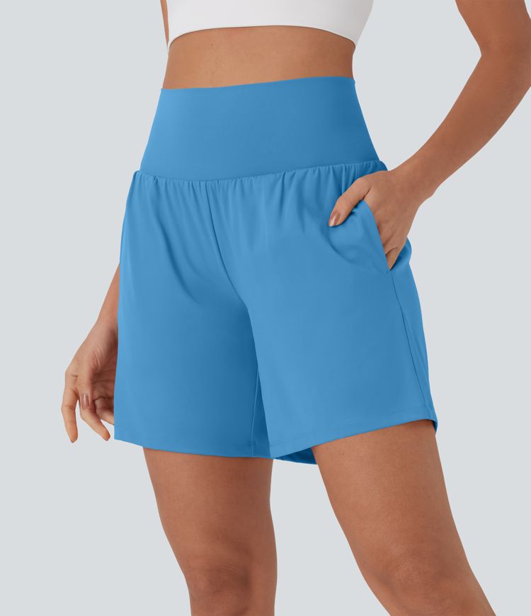 CurveLift™ Super High Waisted 2-in-1 Cool Touch Yoga Shorts 7" with Pockets