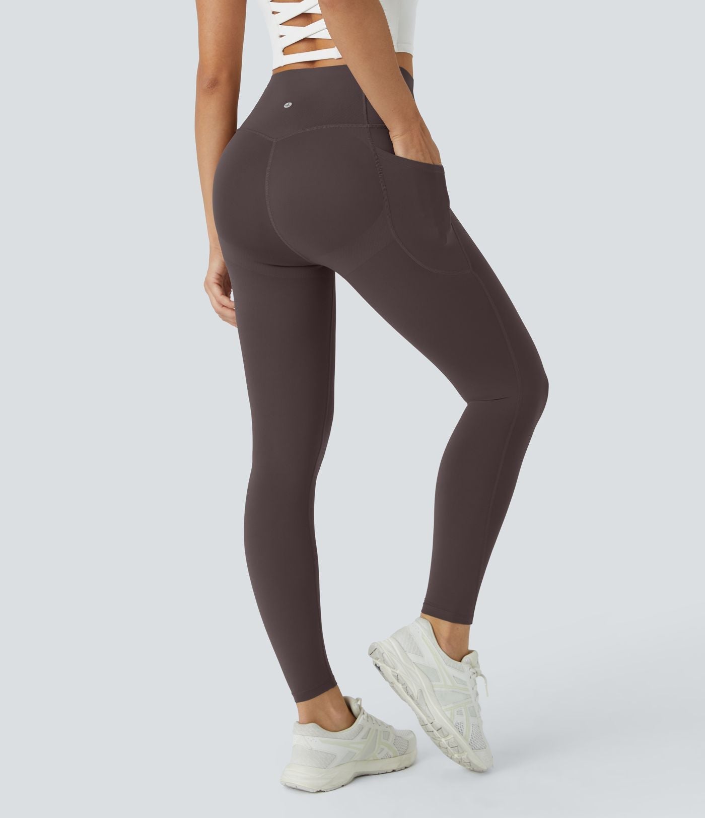 Dark Brown CurveLift shapewear tights tummy control butt lifting