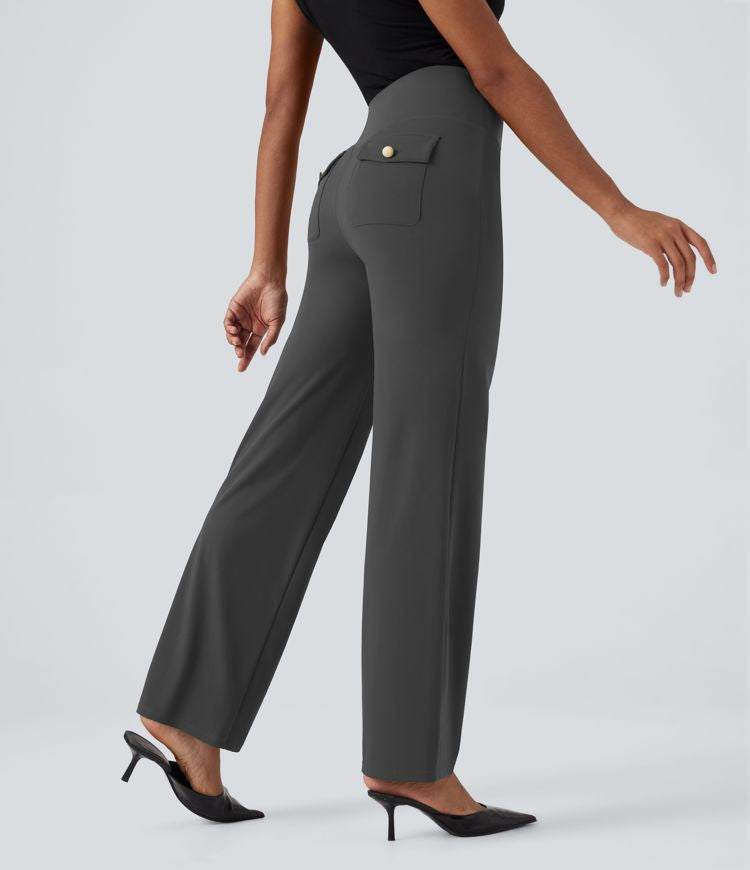 CurveLift™ High Waisted Tummy Control Straight Leg Work Pants
