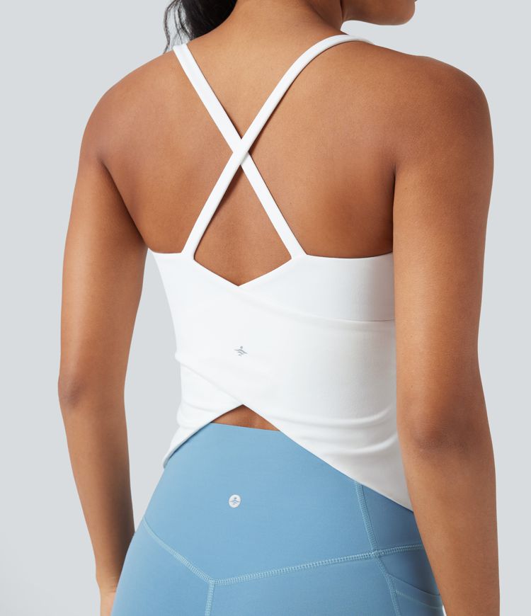 CurveLift™ Back Crossover Hem Yoga Cami Top