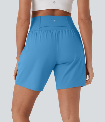 CurveLift™ Super High Waisted 2-in-1 Cool Touch Yoga Shorts 7" with Pockets