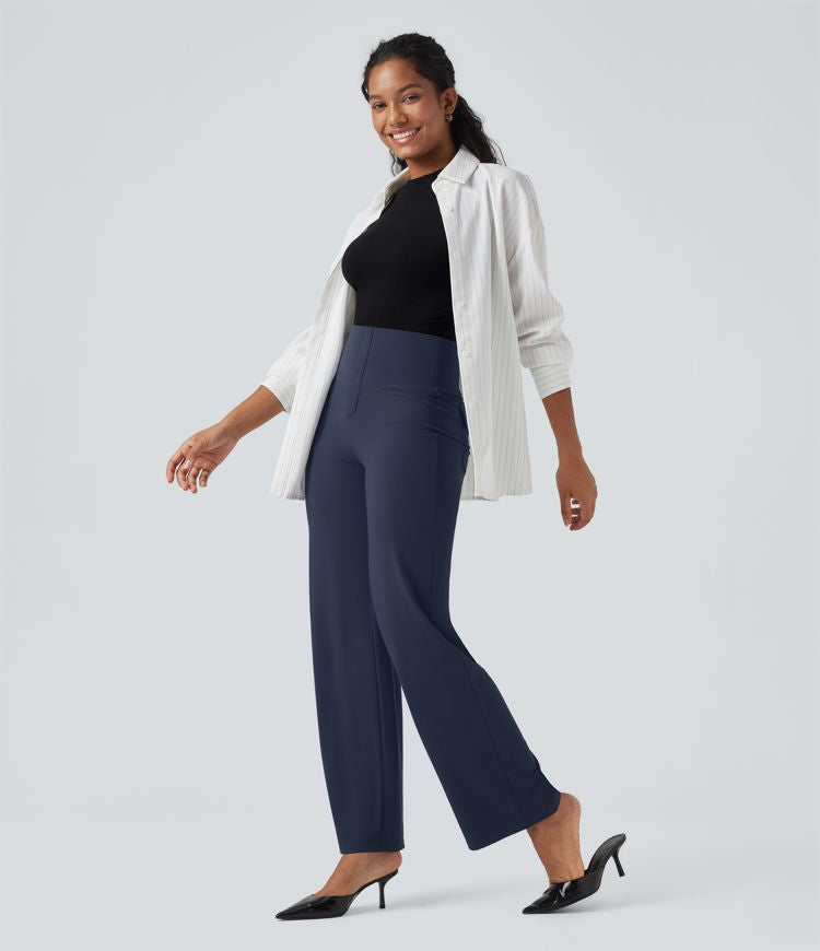 CurveLift™ High Waisted Tummy Control Straight Leg Work Pants