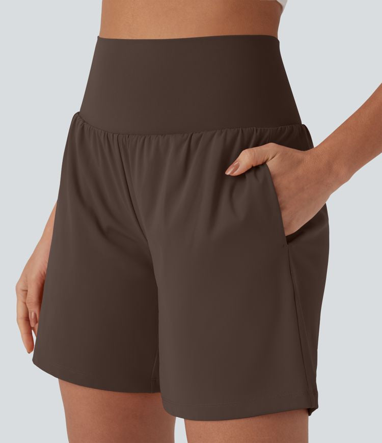 CurveLift™ Super High Waisted 2-in-1 Cool Touch Yoga Shorts 7" with Pockets