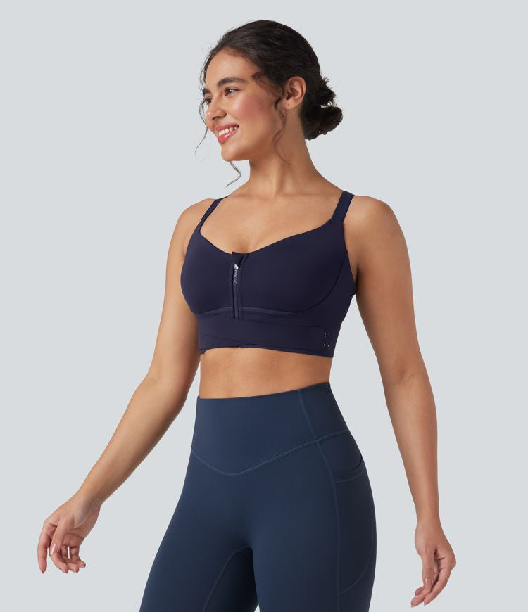 CurveLift™ Medium Support Push Up Zipper Adjustable Buckle Quick Dry Running