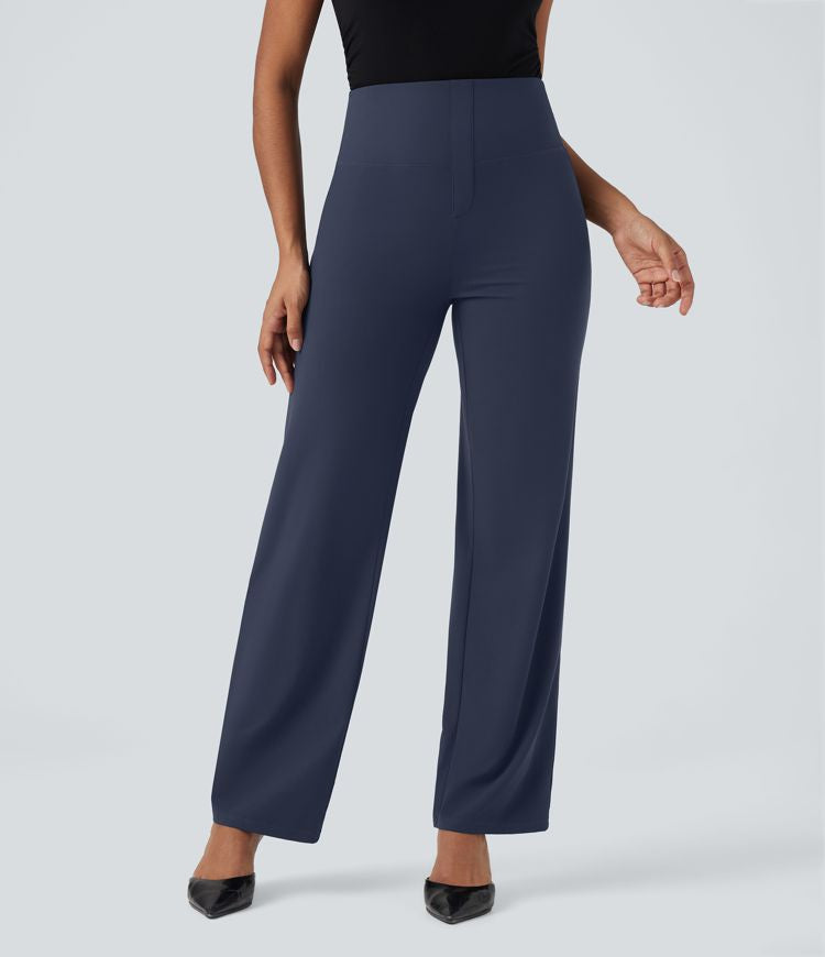 CurveLift™ High Waisted Tummy Control Straight Leg Work Pants