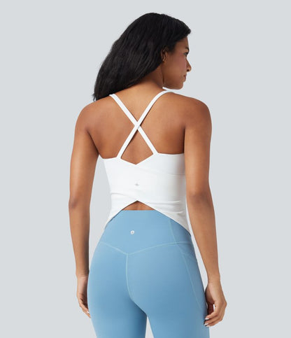 CurveLift™ Back Crossover Hem Yoga Cami Top