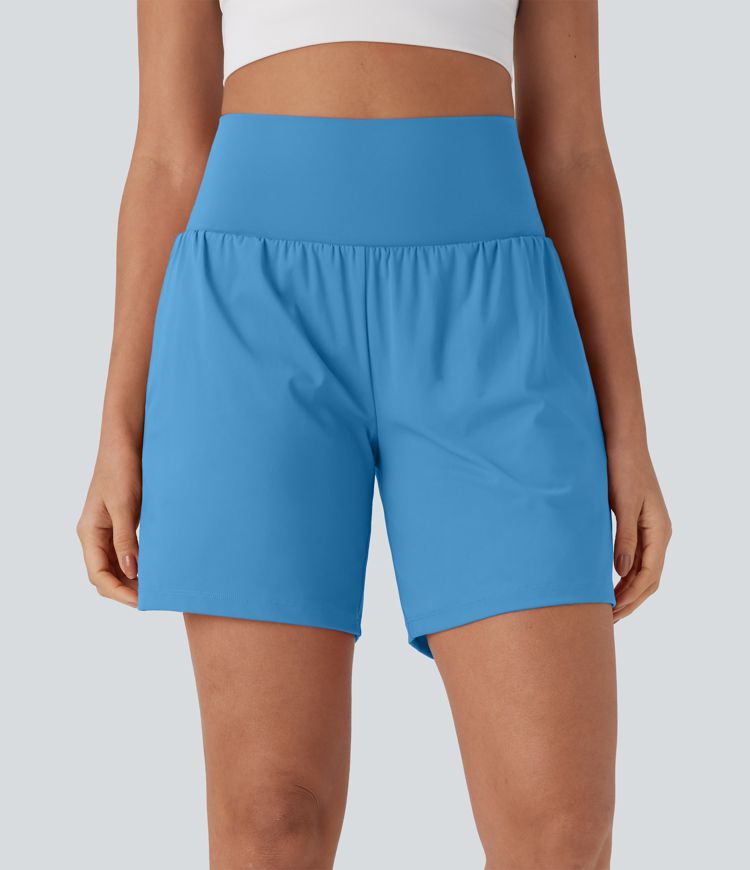 CurveLift™ Super High Waisted 2-in-1 Cool Touch Yoga Shorts 7" with Pockets