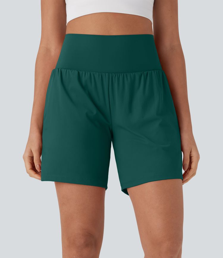 CurveLift™ Super High Waisted 2-in-1 Cool Touch Yoga Shorts 7" with Pockets