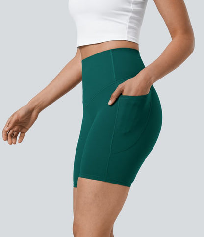 CurveLift™ High Waisted Tummy Control Pocket Shaping Training Biker Shorts 7''