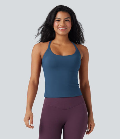 CurveLift™ Back Crossover Hem Yoga Cami Top