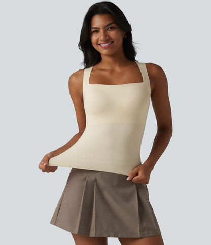 CurveLift™ Square Neck Built-in Bra Casual Tank Top B-E Cups