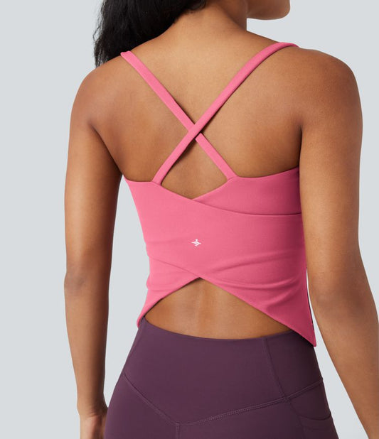 CurveLift™ Back Crossover Hem Yoga Cami Top