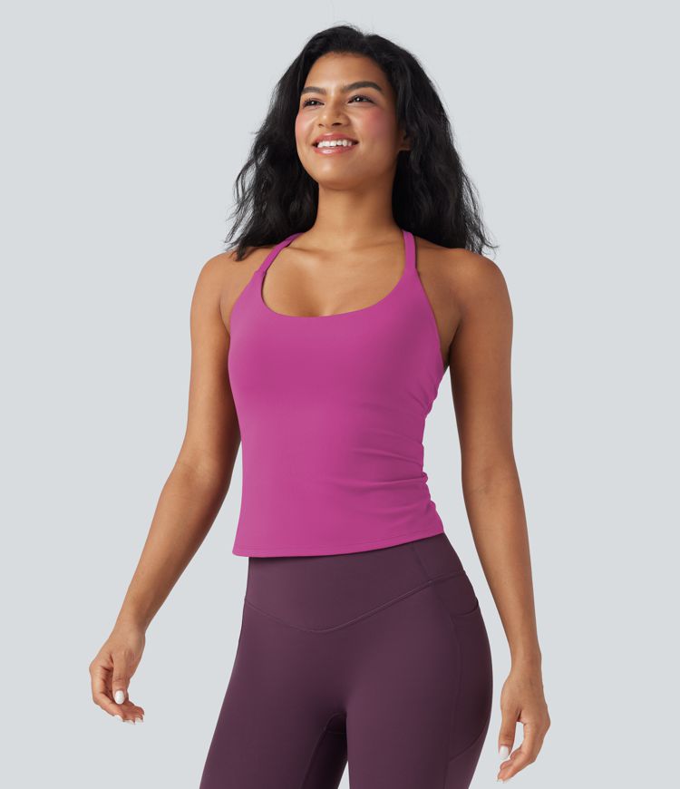 CurveLift™ Back Crossover Hem Yoga Cami Top