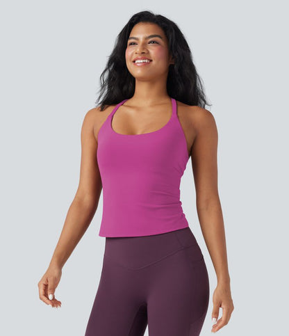 CurveLift™ Back Crossover Hem Yoga Cami Top