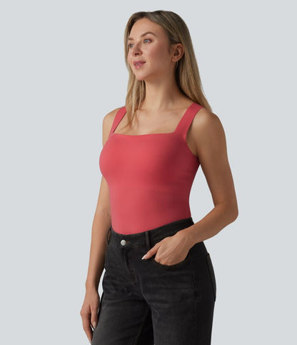 CurveLift™ Square Neck Built-in Bra Casual Tank Top B-E Cups