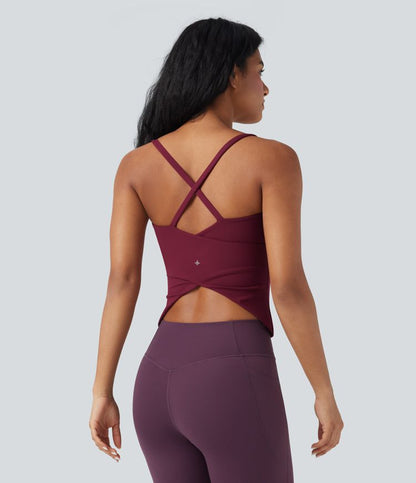 CurveLift™ Back Crossover Hem Yoga Cami Top