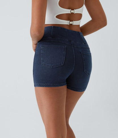 CurveLift™ High Waisted Pocket Denim Casual Shorts 3"