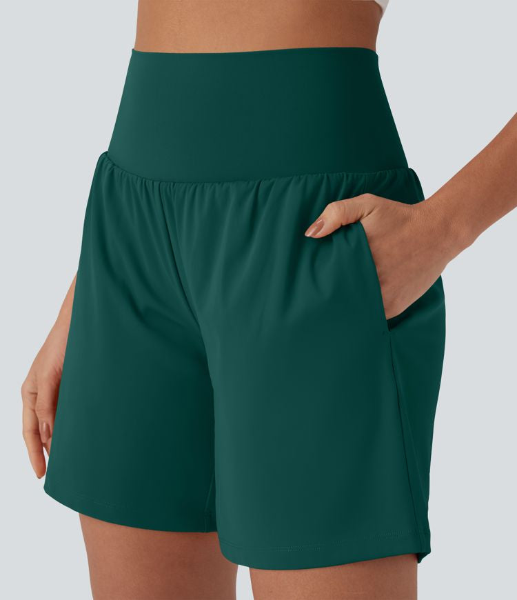 CurveLift™ Super High Waisted 2-in-1 Cool Touch Yoga Shorts 7" with Pockets