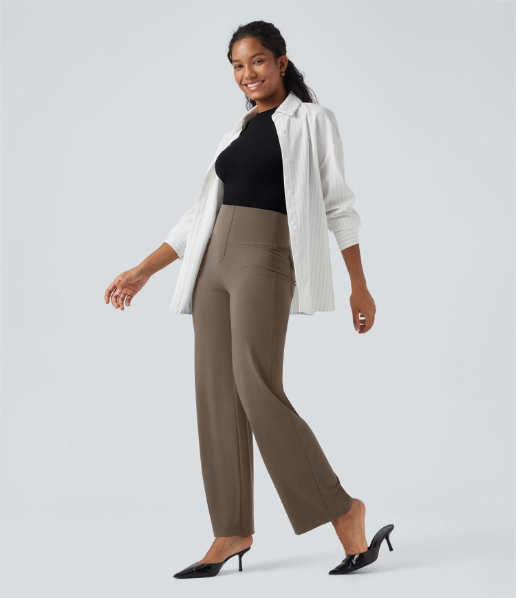 CurveLift™ High Waisted Tummy Control Straight Leg Work Pants