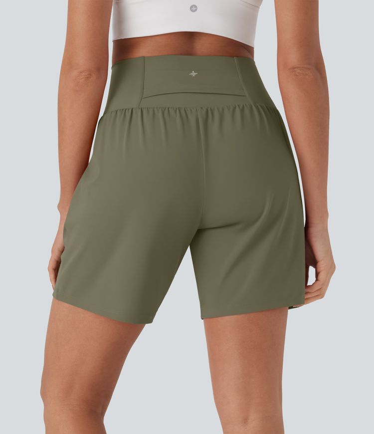 CurveLift™ Super High Waisted 2-in-1 Cool Touch Yoga Shorts 7" with Pockets