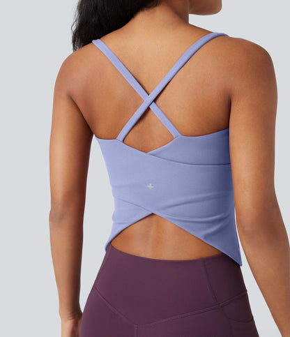 CurveLift™ Back Crossover Hem Yoga Cami Top
