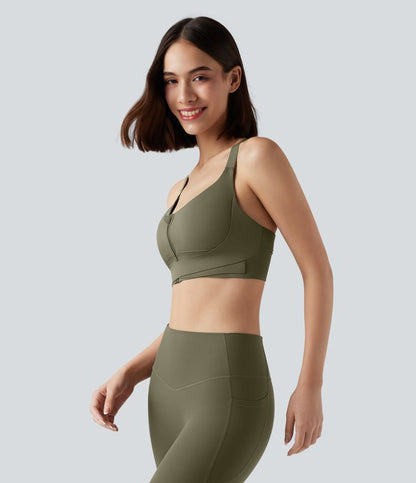 CurveLift™ Medium Support Push Up Zipper Adjustable Buckle Quick Dry Running