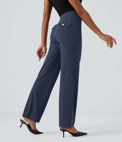 CurveLift™ High Waisted Tummy Control Straight Leg Work Pants