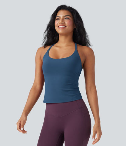 CurveLift™ Back Crossover Hem Yoga Cami Top